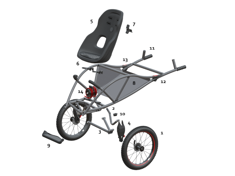 bera buggy support parts expoded view